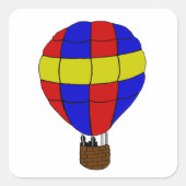 Hot-luchtballon Vierkante Sticker (Voorkant)