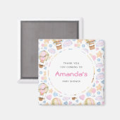 Hot-luchtballon Whimsical Waterverf Patroon Favor Magneet (Voorkant / Achterkant)