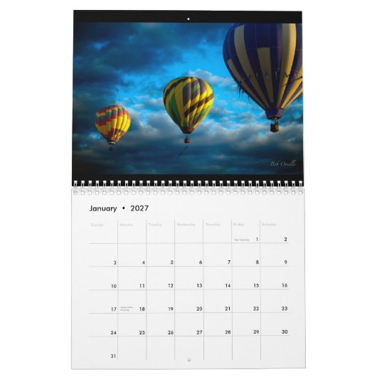 Hot-luchtballonkalender Kalender (Jan 2027)