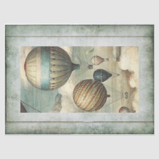  hot-luchtballonnen 2 deklappapier tissuepapier (Voorkant)