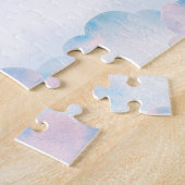 Hot-luchtballonnen, hart en wolken, op maat gemaak legpuzzel (Zijkant)