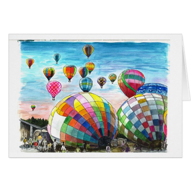 Hot-luchtballonnen met dromen (Voorkant Horizontaal)