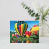 Hot-luchtballonnen op de Lakeside Past Card Briefkaart (Staand voorkant)