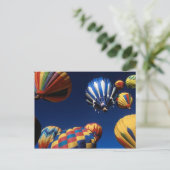Hot-luchtballonnen van onder Briefkaart (Staand voorkant)
