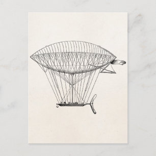  hot-luchtballonretro-boot oude luchtballonnen briefkaart