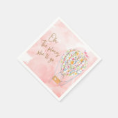 Hot-luchtballonroze Waterverf papier servkin Servet (Hoek)