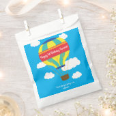 Hot-luchtballonvaarder, kleurrijk, 1e verjaardag bedankzakje (Geknipt)