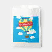 Hot-luchtballonvaarder, kleurrijk, 1e verjaardag bedankzakje (Voorkant)