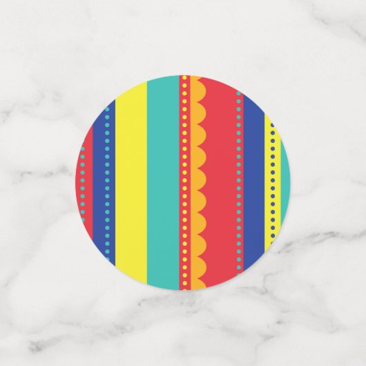 Hot-luchtballonvaarder, kleurrijk, 1e verjaardag confetti (Kleine voorkant)