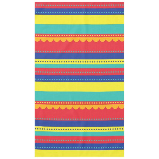 Hot-luchtballonvaarder, kleurrijk, 1e verjaardag tafelkleed (Voorkant)