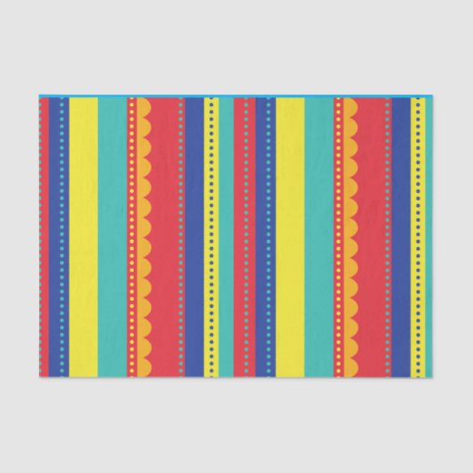 Hot-luchtballonvaarder, kleurrijk, 1e verjaardag tissuepapier (Voorkant)