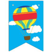 Hot-luchtballonvaarder, kleurrijk, 1e verjaardag vlaggetjes (Eerste vlag)