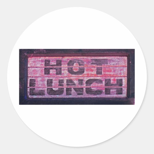 Hot Lunch 2 Ronde Sticker (Voorkant)