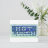 Hot Lunch Briefkaart (Staand voorkant)