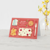 Hot lunch leraar waardering kaart (Gele Bloem)