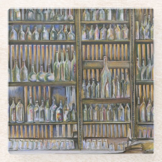 Hot, maar niet bewegend glazen onderzetter (Voorkant)