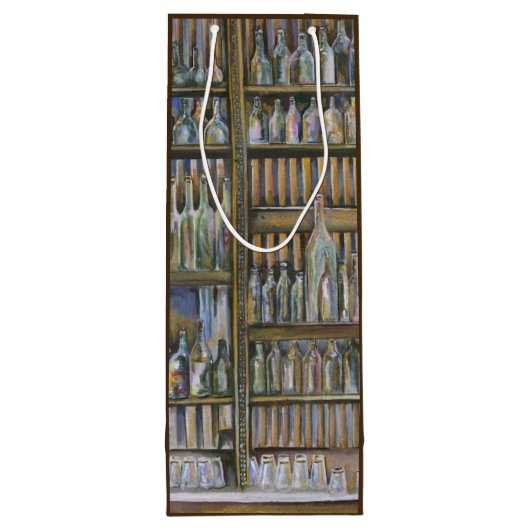 Hot, maar niet bewegend wijn cadeautas (Achterkant)