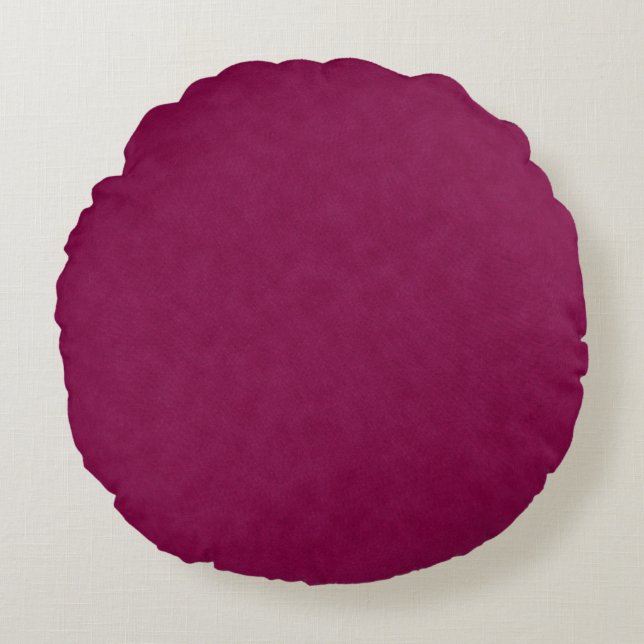 Hot Magenta Denim Texture Rond Kussen (Voorkant)