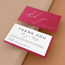 Hot Magenta Handgeschreven Script Korting Bedankt