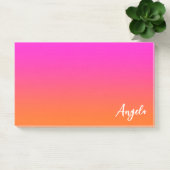 Hot-magenta roze en Bright Oranje ombre naam Post-it® Notes (Kantoor)