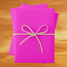 Hot Magenta Solid Color Inpakpapier Vel