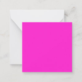 Hot Magenta Solid Color Notitiekaartje