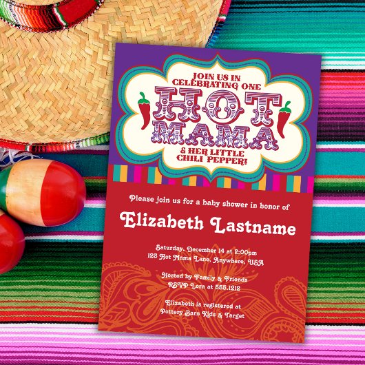 Hot Mama Baby shower Uitnodiging