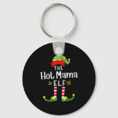 Hot Mama Christmas Elf Matching Pajama X-mas Party Sleutelhanger (Voorkant)
