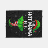 Hot Mama Elf Christmas Girls Women Elf Squad Xmas  Fleece Deken (Voorkant (Horizontaal))