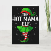 Hot Mama Elf Christmas Girls Women Elf Squad Xmas  Kaart (Voorkant)
