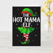 Hot Mama Elf Christmas Girls Women Elf Squad Xmas  Kaart (Gele Bloem)