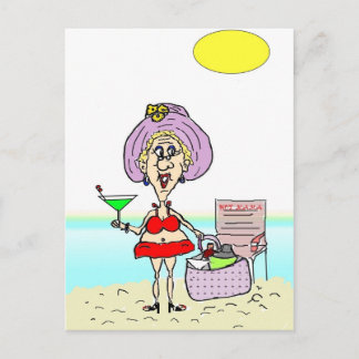 HOT MAMA MARTINI BEACH BRIEFKAART