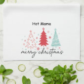 Hot Mama Merry Christmas Tree Keuken Handdoeken (Gevouwen)