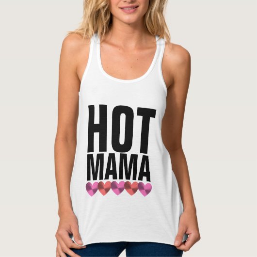 HOT MAMA MOM T-shirts en Tanktops (Voorkant)