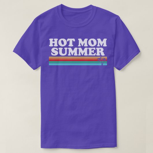 Hot mama Summer Retro Palm Tree T-shirt (Design voorkant)