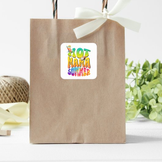 Hot Mama Vierkante Sticker