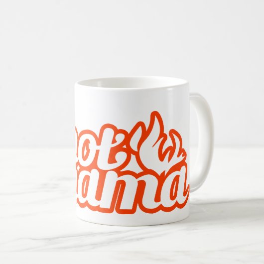 Hot mamma oranje mok (Voorkant rechts)