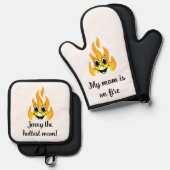 Hot mamma ovenwant & pannenlap set (Voorkant / Achterkant)