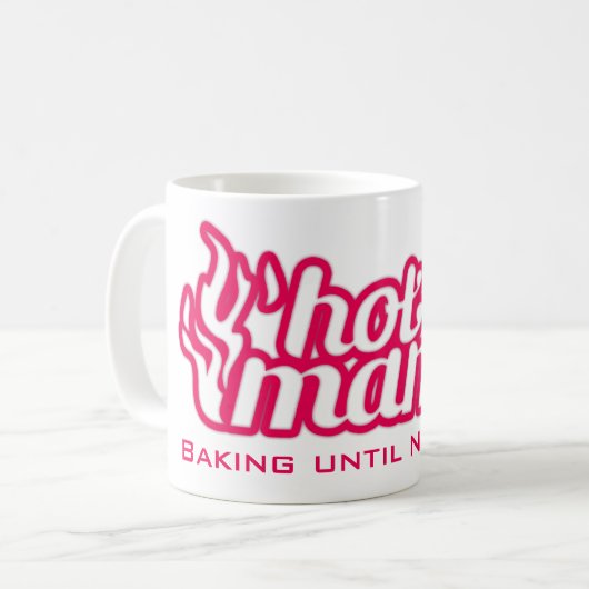 Hot mammake baking vervaldatum roze mok (Voorkant links)