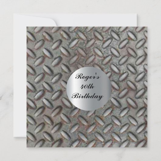 Hot Man 40th Birthday Party Invitation Kaart (Voorkant)