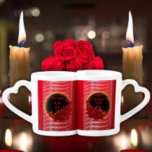 Hot Man Hot Vrouw Red Rose Fire Flames Lovers 'mok