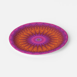 Hot mandala papieren bordje