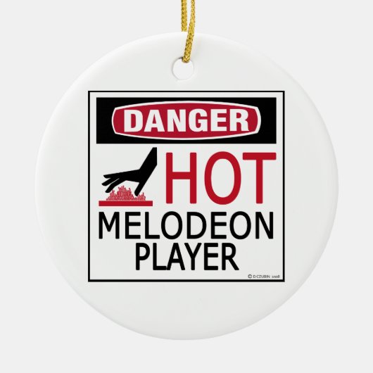 Hot-melodeonspeler Keramisch Ornament (Voorkant)