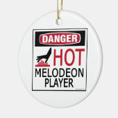 Hot-melodeonspeler Keramisch Ornament (Links)