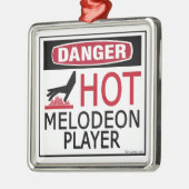 Hot-melodeonspeler Metalen Ornament (Links)