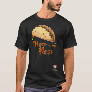 Hot Mess A taco die uit elkaar valt T-shirt