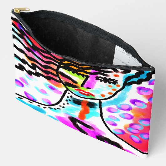 Hot-Mess Abstract digitaal portret van een vrouw Etui (Open)
