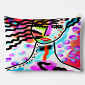 Hot-Mess Abstract digitaal portret van een vrouw Etui (Achterkant)