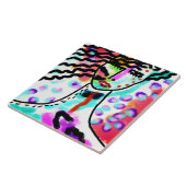 Hot Mess Abstract digitaal schilderen Tegeltje (Zijkant)