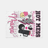 Hot Mess Altijd Benadrukt Biljart Mama Moeder's D Fleece Deken (Voorkant (Horizontaal))